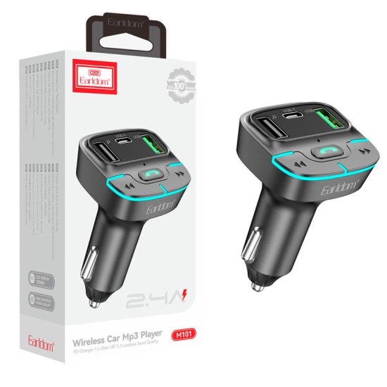 شارژر فندکی و اف ام پلیر بلوتوثی 22 وات ارلدام ET-M101