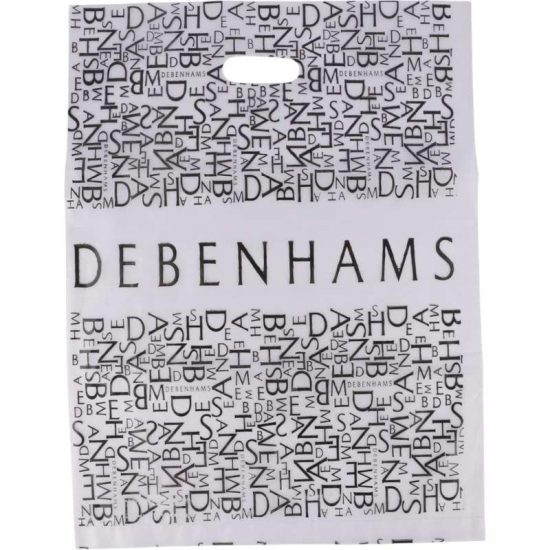 نایلون پایپی دسته دار طرح DEBENHAMS سایز 40*55 سانتی متر بسته 1 کیلویی
