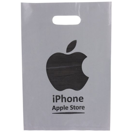 نایلون دسته دار طرح Apple سایز 35*25 سانتی متر بسته 1 کیلویی کد 3
