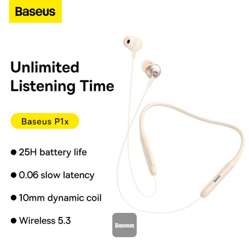 هندزفری بلوتوثی گردنی باسئوس Bowie P1x NGPB01000