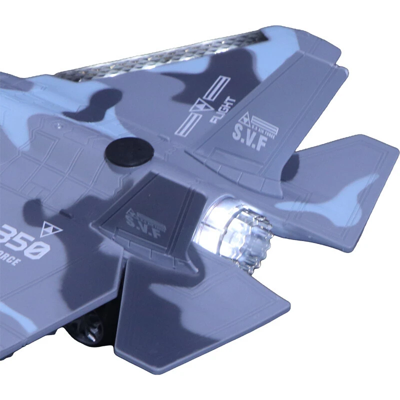 هواپیما جنگنده اسباب بازی کنترلی شارژی موزیکال دودزا Zi Di Toys F-350 Military کد 301383