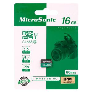 رم میکرو 16 گیگ میکروسونیک MicroSonic 533X U1 C10 80MB/s