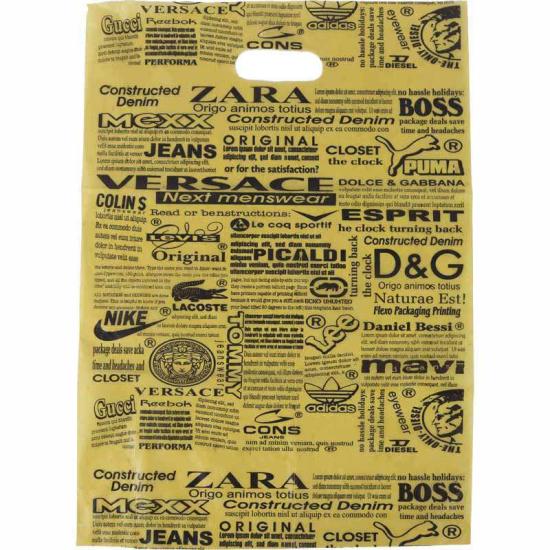 نایلون دسته دار طرح روزنامه سایز 50*35 سانتی متر بسته 1 کیلویی کد 2