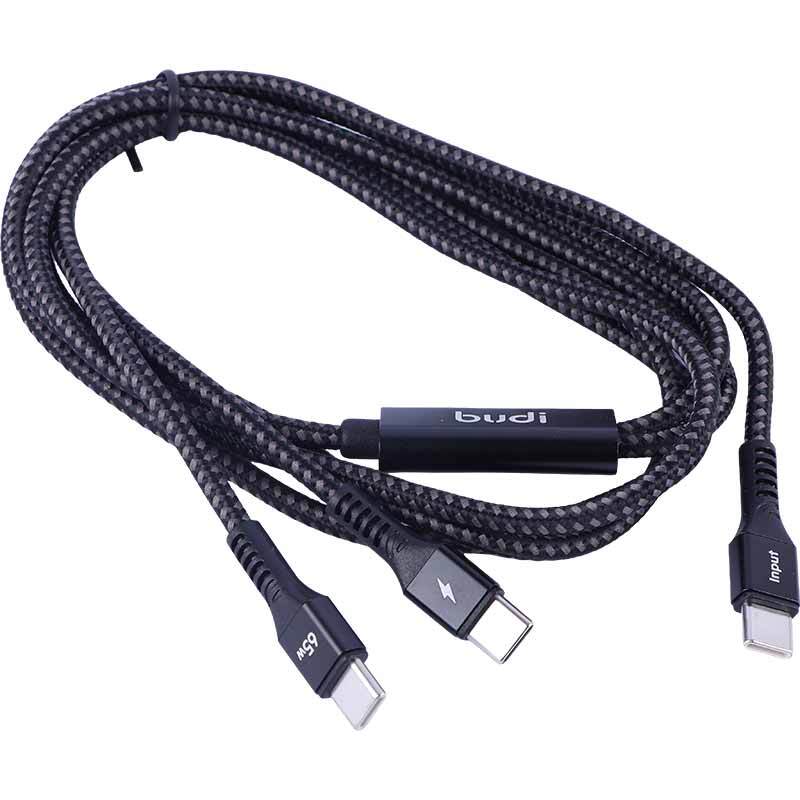 کابل دو سر فست شارژ 65 وات بودی DC210C2CB طول 1.2 متر