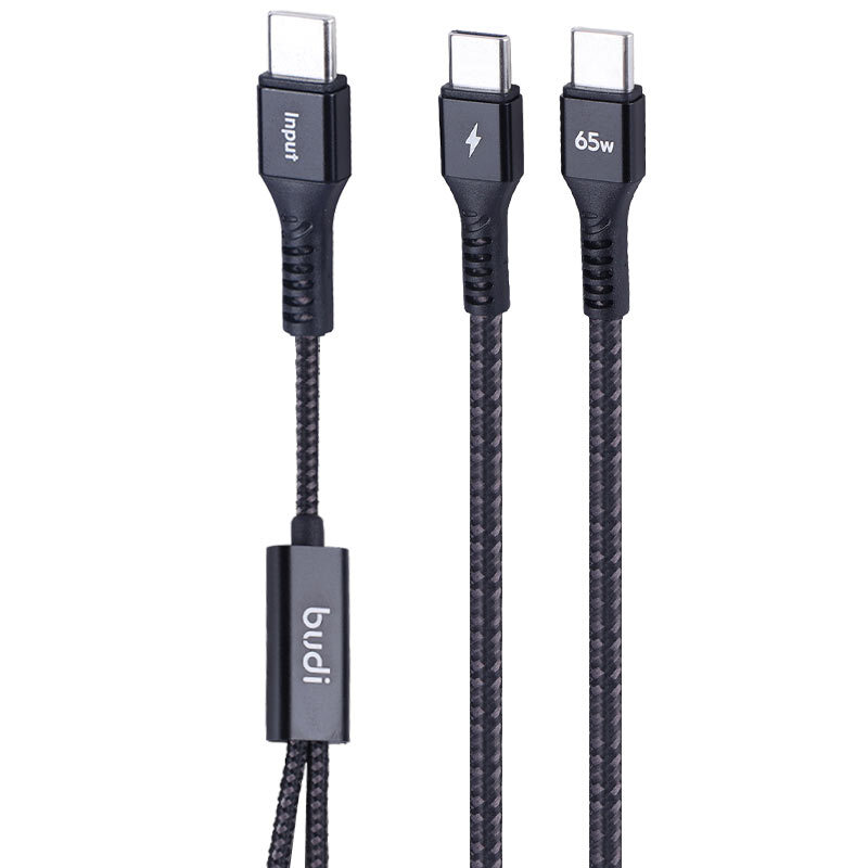 کابل دو سر فست شارژ 65 وات بودی DC210C2CB طول 1.2 متر