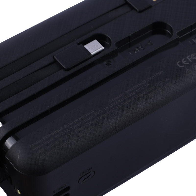 پاور بانک فست شارژ پرودو Piano Solar PDPBB308 10.5W ظرفیت 30000 میلی آمپر ساعت