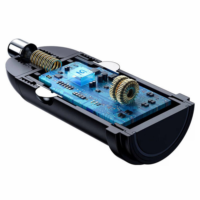 شارژر فندکی 45 وات مک دودو Obsidian CC-749 + کابل تبدیل آیفونی