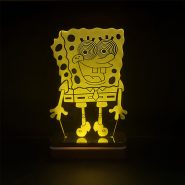 چراغ خواب اتاق کودک طرح کارتون باب اسفنجی مدل کلید دار