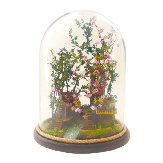 چراغ خواب هانسل وود مدل کلبه رویایی فصل بهار کد 30cm طرح آسیاب