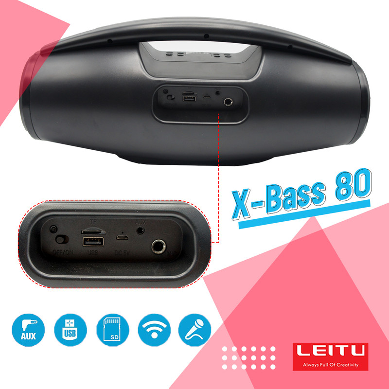 اسپیکر بلوتوثی قابل حمل لیتو مدل X-BASS 80