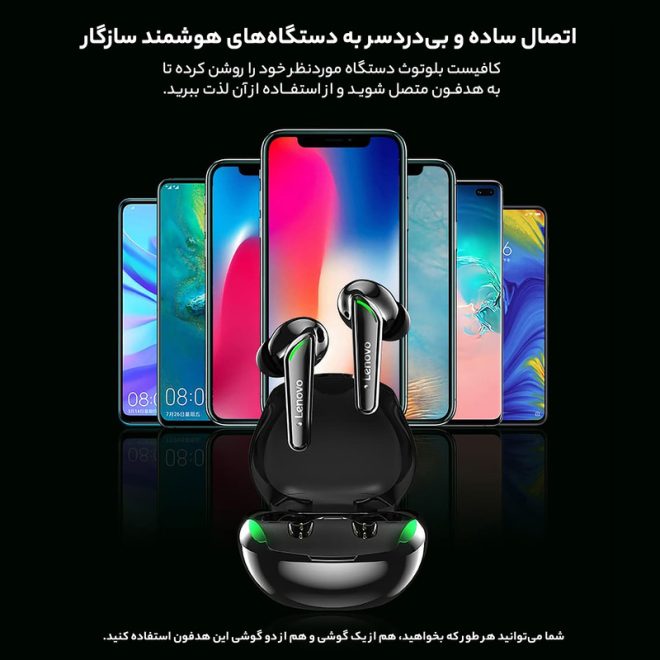 هندزفری بی سیم گیمینگ لنوو مدل FAT XT92 QAZ